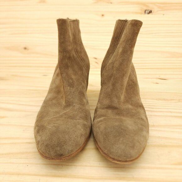 Vince. Women's Ankle Boots Sz 10 Brown Suede Stacked Heel Western Boho Booties - Picture 2 of 10